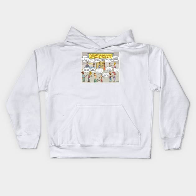 SMALL TALKERS CONVENTION Kids Hoodie by macccc8